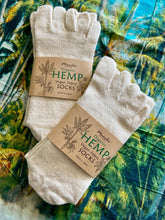 Load image into Gallery viewer, Organic Hemp Meditation Toe Socks - Landy Wetsuits