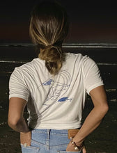 Load image into Gallery viewer, &quot;Riding with a Smile&quot; Pocket Tee (Marine on White) - Landy Wetsuits